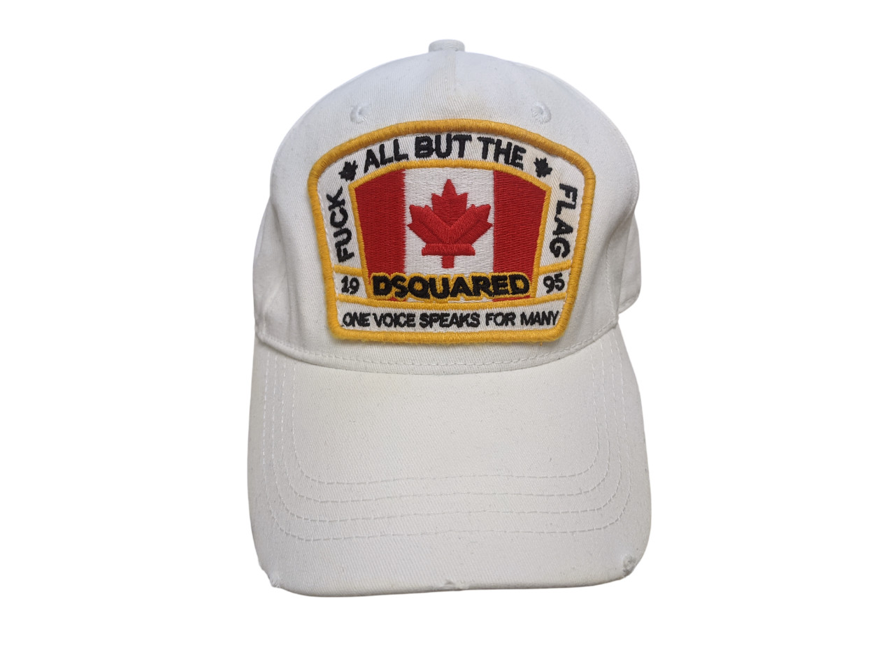 Rare DSQUARED2 White FABTF Patch Cap Hat  Italy D… - image 3