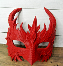 Dragon Style Gothic Cosplay Masquerade Decor Mask 3d Printed Red