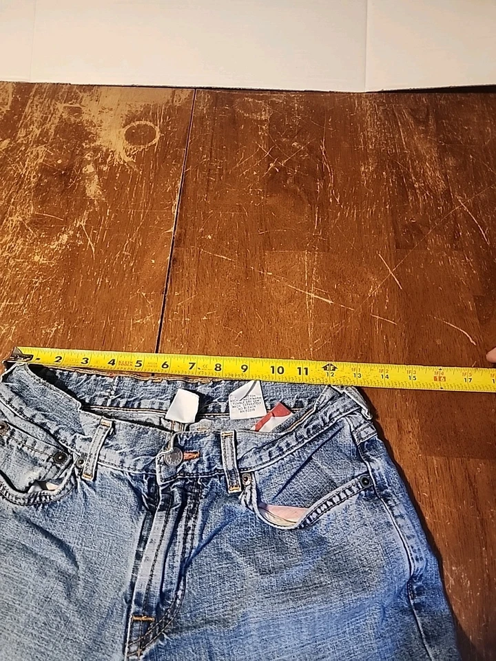 Pantalones de mezclilla informales azules vintage Lucky Brand para mujer 4/27 Y2k años 90 peto Foto 3 de 4