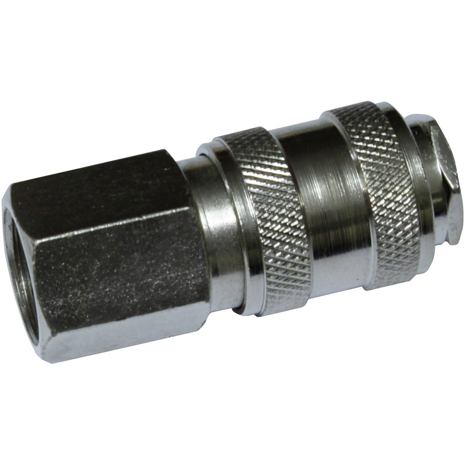 Aerotec Pneumatic Coupler Brass 1/2"" Thread One-Hand Use