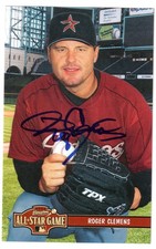 ROGER CLEMENS Signed Houston Astros All-Star Game Postcard Photo - Autograph