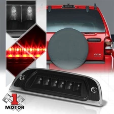 Black Housing Clear Lens Rear LED Third [3rd] Brake Light for 02-07 Jeep Liberty