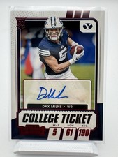 2021 Panini Contenders Draft Picks - Dax Milne - Red Auto