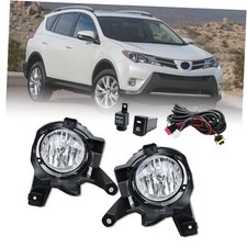 Fog Lights Assembly Compatible With 2013 2014 2015 RAV4 Clear Fog Lights KIT