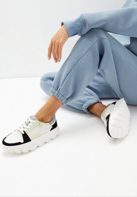 4CCCCEES Tura Ori Air Chunky Platform Sneakers Leather Suede Lace Up EU 38