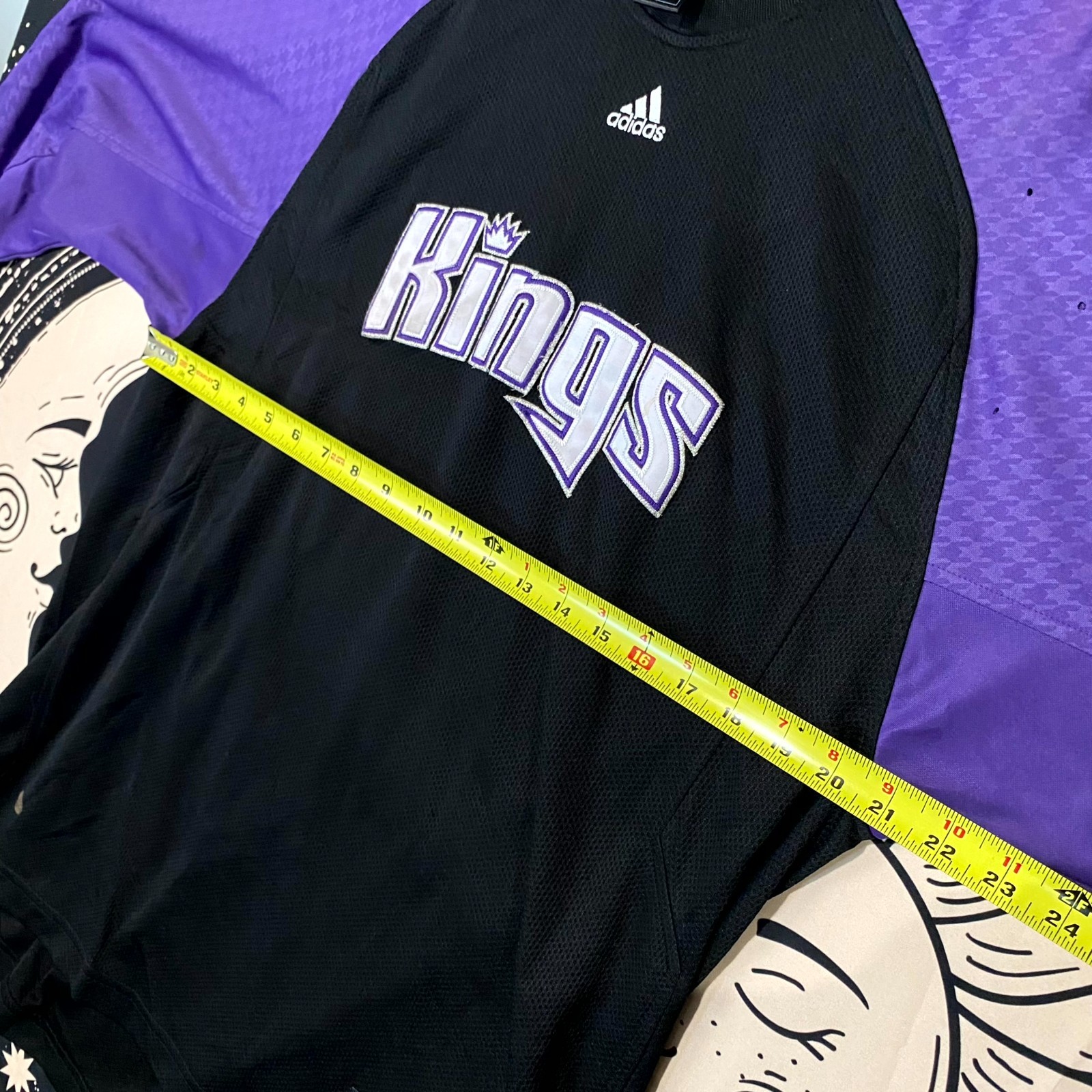Adidas Jersey Men's M Black Sacramento Kings NBA Athleisure Basketball Sports thumbnail 6