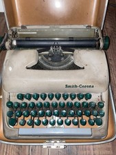 Vintage Smith-Corona Sterling Manual Typewriter w/ Case 1950s thumbnail