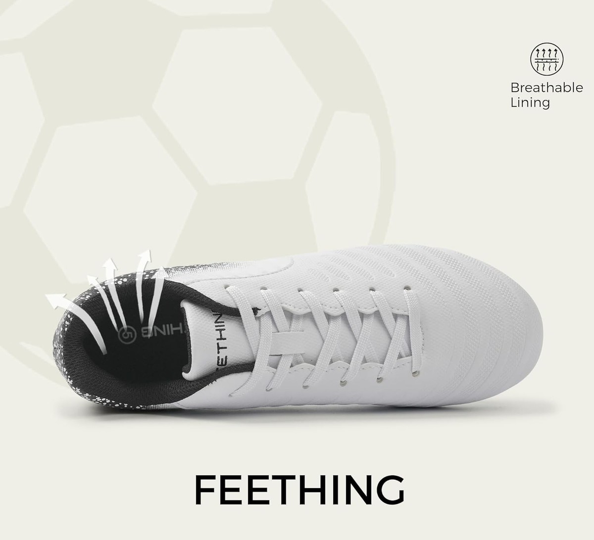Women's Soccer Cleats Firm Ground, Lightweight Unisex Soccer Shoes for Adults... — product photo 5 of 10