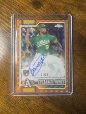Eduarniel Nunez Chrome 2026 Orange Refractor /25 Auto