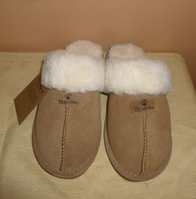 Bearpaw Women's Faux Fur-Lined Slippers Hickory Brown Size 9 NWT