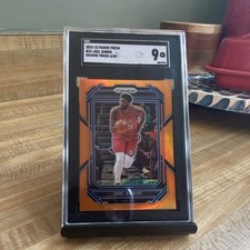 Panini Prizm 2022-23 Joel Embiid Orange Prizm #34 04/49 SGC 9 Basketball