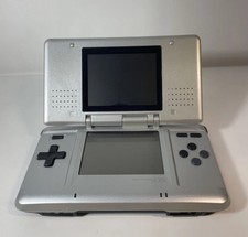 Nintendo DS Original NTR-001 Titanium Silver Handheld Console No Charger Tested