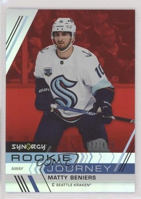 2022 Upper Deck Synergy Rookie Journey Red Away 27/499 Matty Beniers #RJ-5 16uw