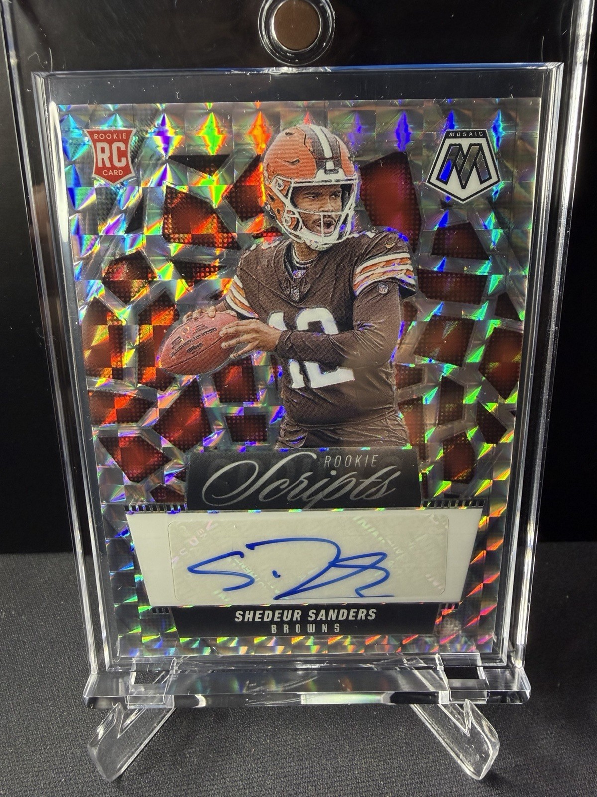 2025 Panini Mosaic Rookie Scripts Shedeur Sanders #RS-SSS (AU, RC) Auto