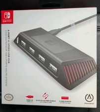 PowerA - 4-Port Hi-Speed USB Hub for Nintendo Switch - Black