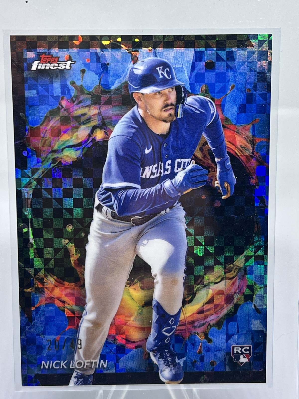 2024 Finest #256 Nick Loftin Blue Checkerboard Refractors #/49 SN,RC