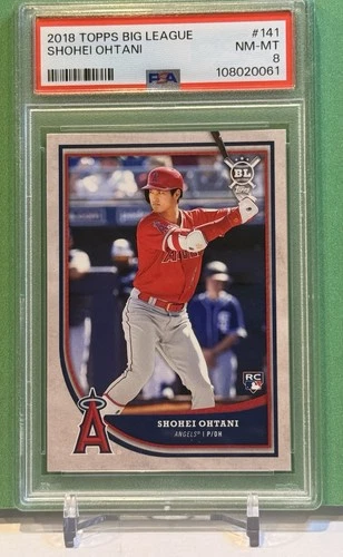 2018 Topps Big League #141 Shohei Ohtani Angels RC PSA 8