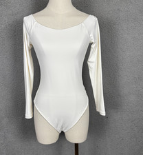 And Now This Women's Double-Layered Off-the-Shoulder Bodysuit Medium White NWT's