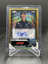 2023 Topps Chrome F1 Logan Sargeant RC Autograph Auto Gold Wave 18/50 #CAC-LSI