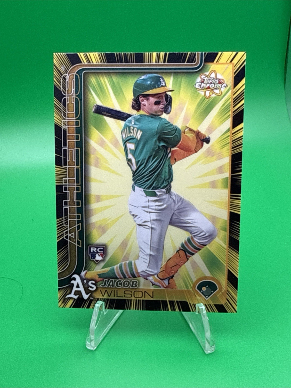 2025 Topps Chrome Radiating Rookie Jacob Wilson A's RC Rookie Case hit