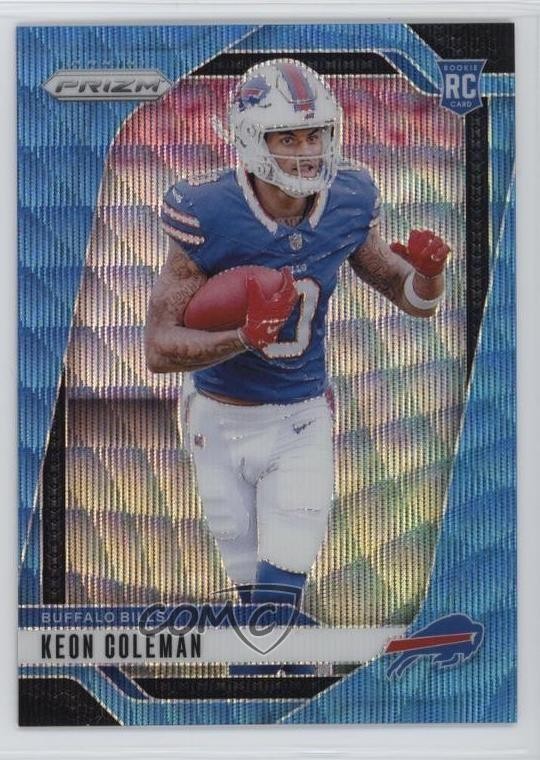 2024 Panini Prizm Rookies Blue Wave Prizm 89/230 Keon Coleman #362 00y3