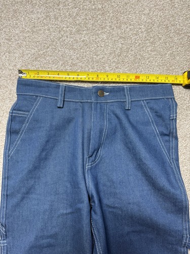 Pantalones Cortos de Carga Azul Estilo Rework Carhartt Para Hombre Ropa de Trabajo Calce Relajado De Colección W30 - Imagen 8 de 12