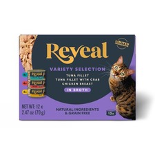 Reveal Natural Wet Canned Cat Food, 3-Flavor Variety Pack, Limited Ingredient...