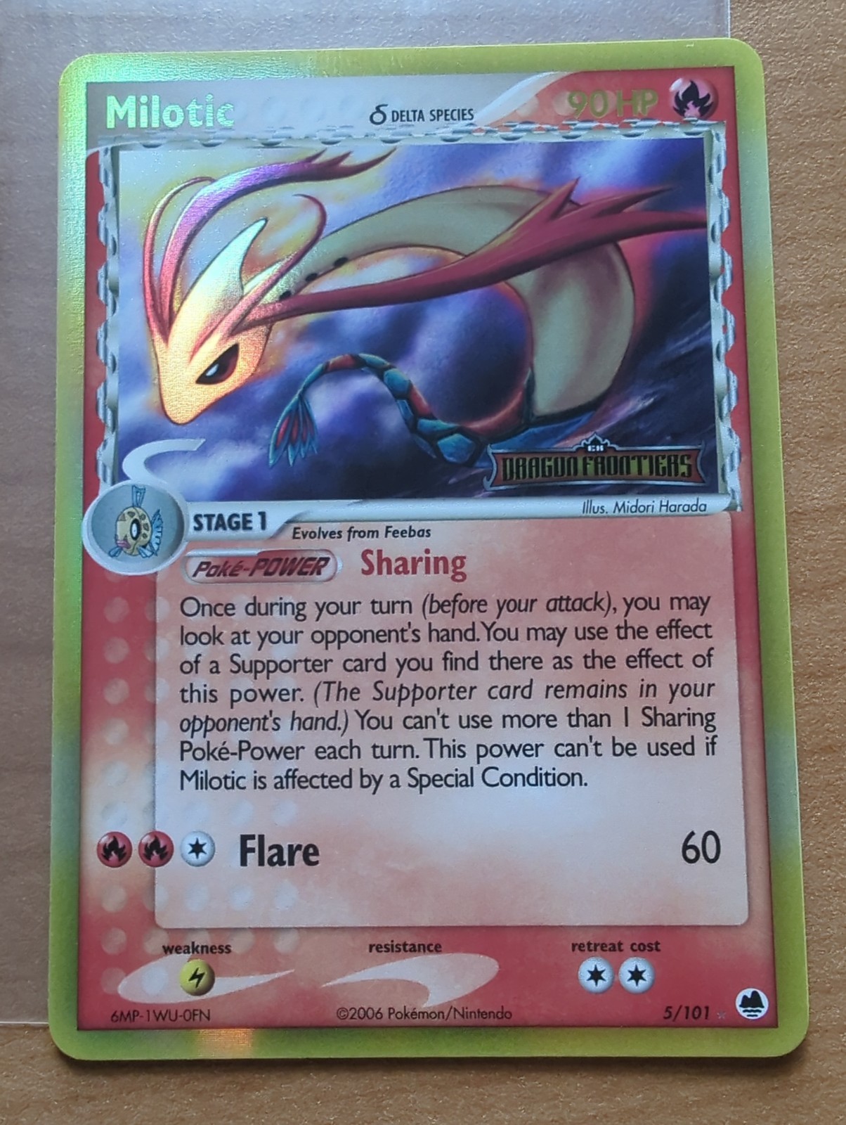 Milotic 2006 EX: Dragon Frontiers #005/101 Reverse Holo Price