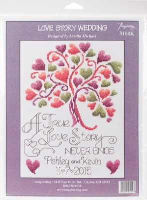 Imaginating Counted Cross Stitch Kit 7,5''X10'' - Love Story (14 Stück) - I3114