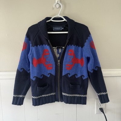 av vattev 長袖ニットセーター 黒/青/赤 Vineyard Vines by Shep & Ian Lobster Shawl Full-Zip Cardigan Kids