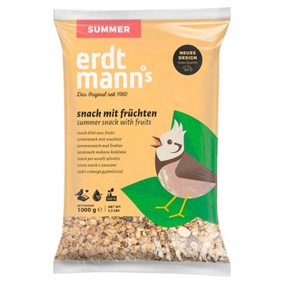 Erdtmanns Sommermüsli 1 kg im Flachbeutel für Wildvögel, NEU