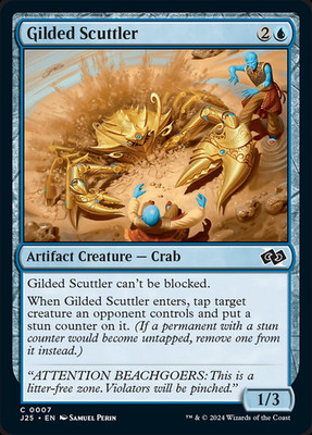Gilded Scuttler 7 J25 Foundations Jumpstart Crab Artifact Blue Perin Common NM
