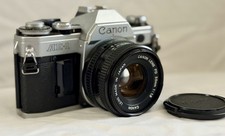 Canon AE-1 35mm Film Camera w/ 50mm Lens  Zoom  Bag TESTED WORKS GREAT Vintage
