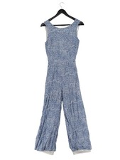 Ted Baker Women's Jumpsuit L Blue Viscose with Polyester Flared Jumpsuit