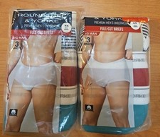 Roundtree  Yorke Mens Full-Cut Briefs 6 Pair 2 Pack Size 44 Multicolor