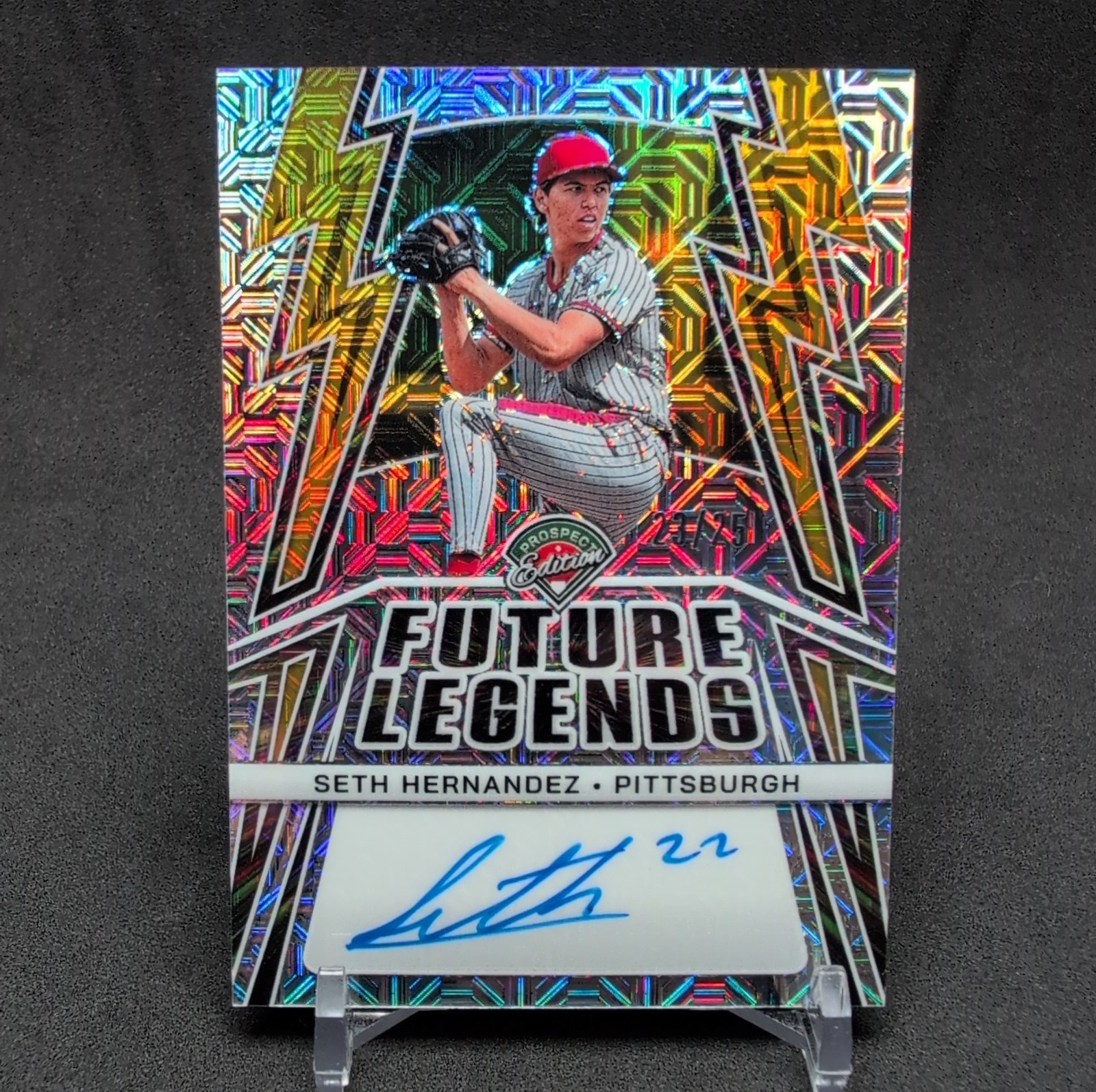 SETH HERNANDEZ 2025 PANINI PROSPECT EDITION  FUTURE LEGENDS AUTO MOJO /25