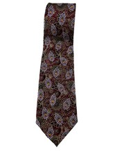 Robert Talbott Best Of Class Burgundy Floral Silk Hand Sewn Made In USA Tie
