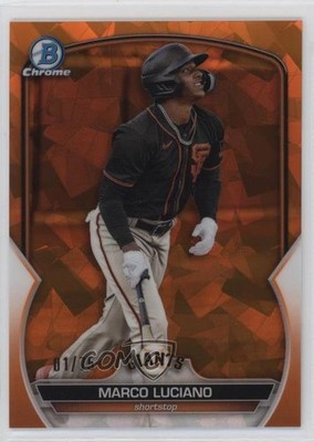 2023 Bowman Chrome Sapphire Prospects Orange 1/75 Marco Luciano #BCP-176 15tx