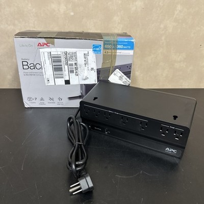 APC Back-UPS 650VA 7 Outlet Battery Backup and Surge Protector Power Black