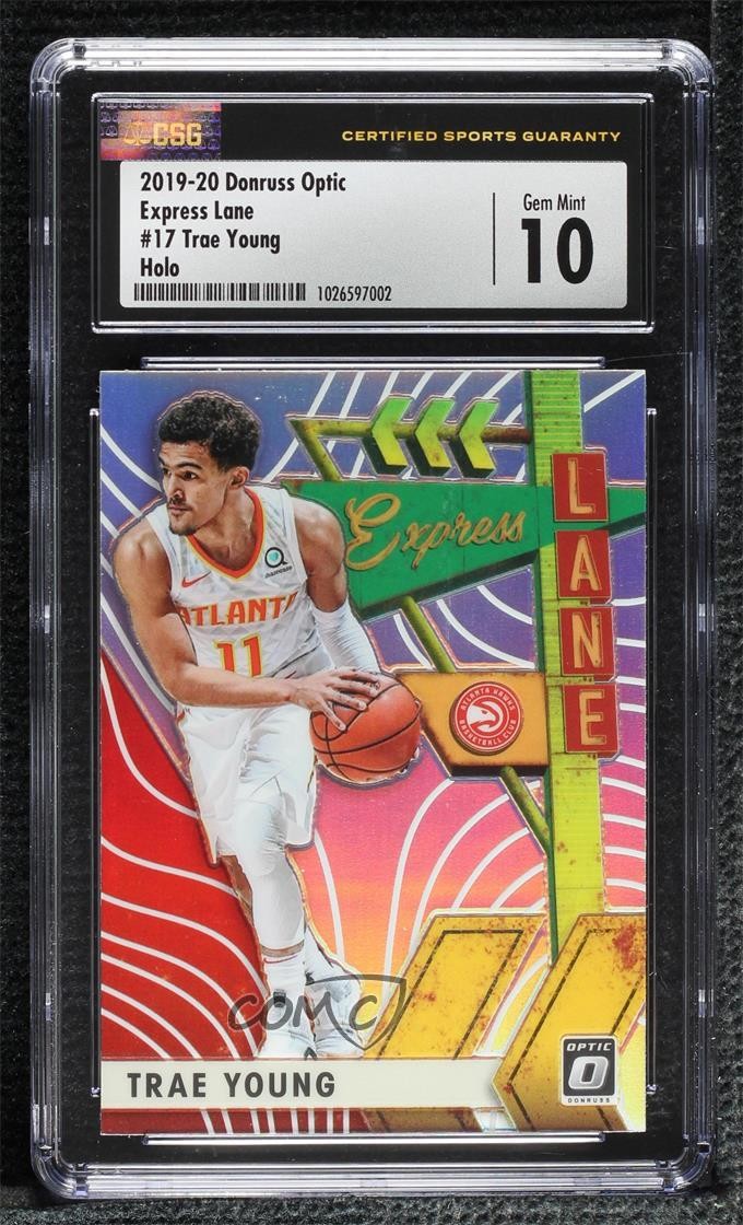 2019-20 Panini Donruss Optic Express Lane Holo Prizm Trae Young #17 04u9