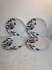 Sainsbury Home Palm House Butterfly 10.5" Dinner Plates x4 Discontinued Range