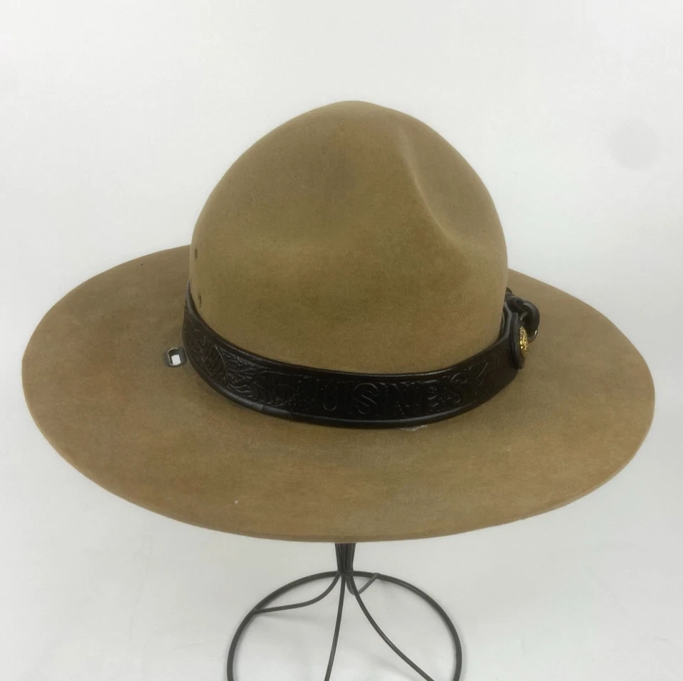 Vtg Stetson USNPS Fur Felt Hat Sz 7 3/8 ~ Don Hume Hatband National Park Service - Image 2 of 4
