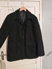 Tu Genuine Premium Clothing Men Black Fleece Jacket Size L Good Used