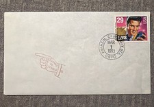 elvis presley us postage stamp on envelope  Jan 8 1993 "return to sender" 29c