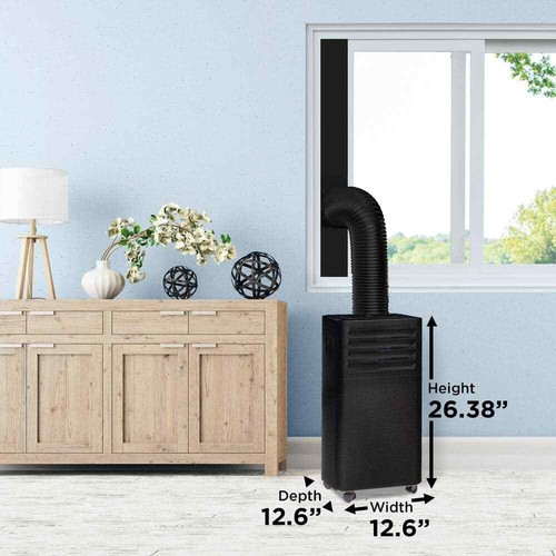 5,000 BTU Portable Air Conditioner Cools 150 Sq. Ft. in Black - Picture 3 of 8