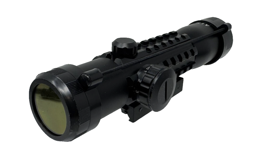 4x28 Tactical Scope Dual Illuminated Mil-Dot Reticle Integrated ...