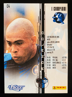 【Ds calcio 2000】ロナウド インテル インサートカード 1999-00 Panini Calcio cards 2000 Campioni C4 Ronaldo Inter