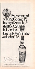 King George IV Scotch Whisky Half Page  1971 Vintage B&W Alcohol Print Ad