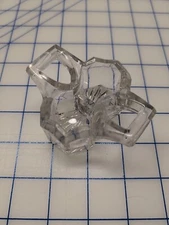 Antique HEACOCK & JOHNSON Open Salt Cellar 2 Handles, 2 Cellars, Glass VGC