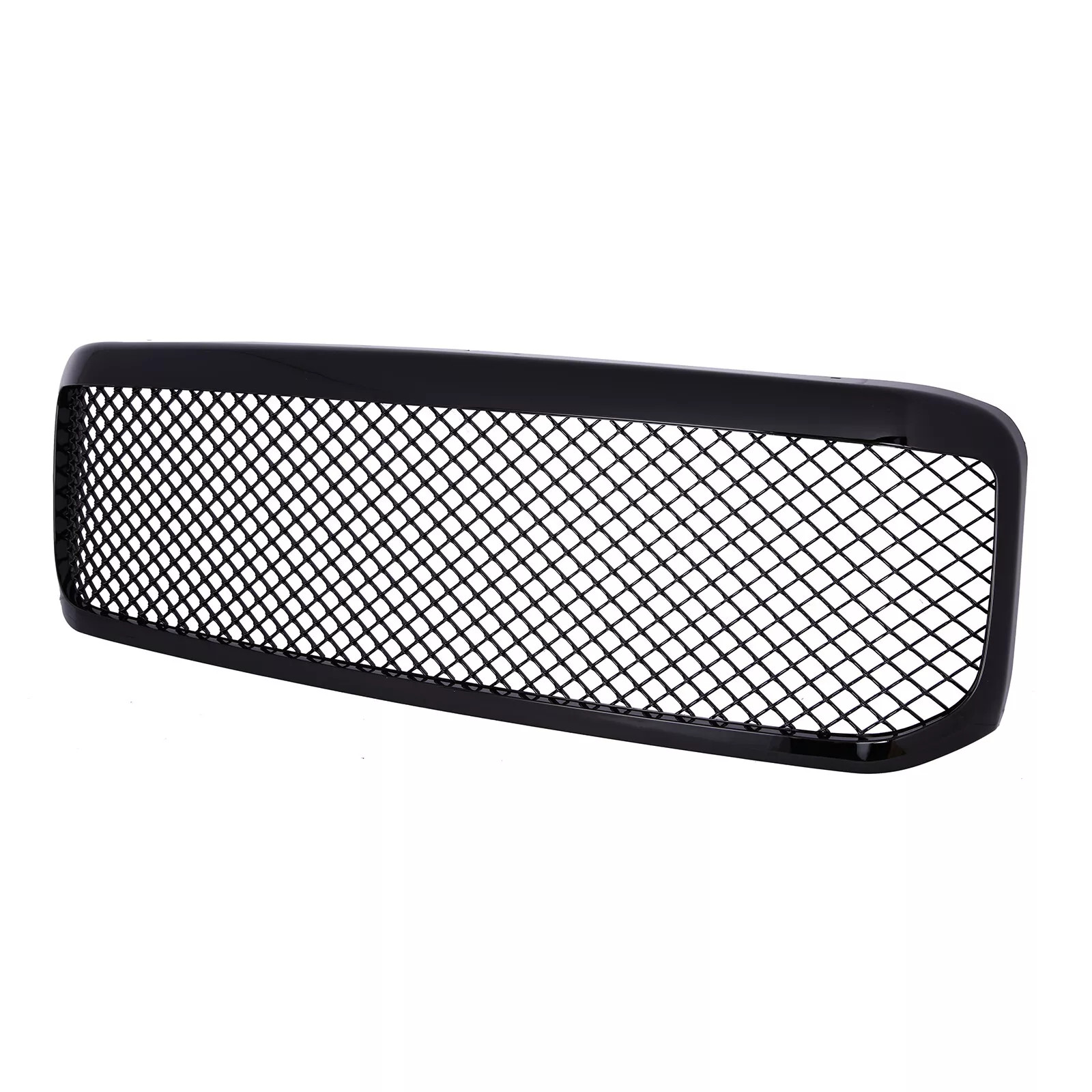 FITS 1999-2004 Ford F-250 F-350 Super Duty Front Bumper Glossy Black Grille Mesh
